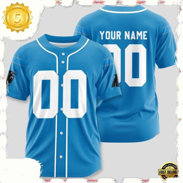 NFL Custom Name Number Carolina Panthers Team Baseball Jersey Shirt - available at - rugbyfanstore.com