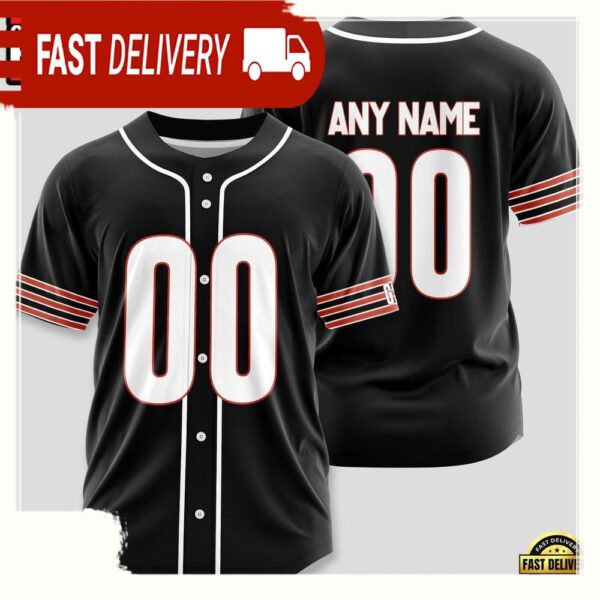 NFL Custom Name Number Chicago Bears Team Baseball Jersey Shirt - available at - rugbyfanstore.com