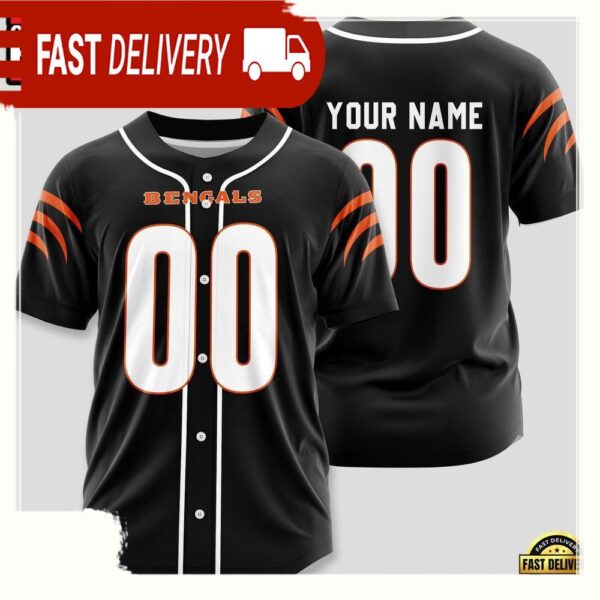 NFL Custom Name Number Cincinnati Bengals Designs Baseball Jersey Shirt - available at - rugbyfanstore.com