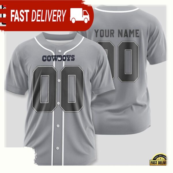 NFL Custom Name Number Dallas Cowboys Design Baseball Jersey Shirt - available at - rugbyfanstore.com