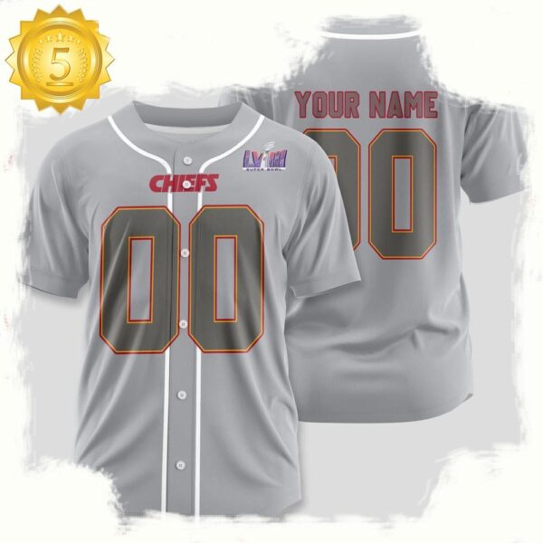 NFL Custom Name Number Kansas City Chiefs Design Baseball Jersey Shirt - available at - rugbyfanstore.com