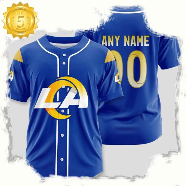 NFL Custom Name Number Los Angeles Rams Sport Baseball Jersey Shirt - available at - rugbyfanstore.com