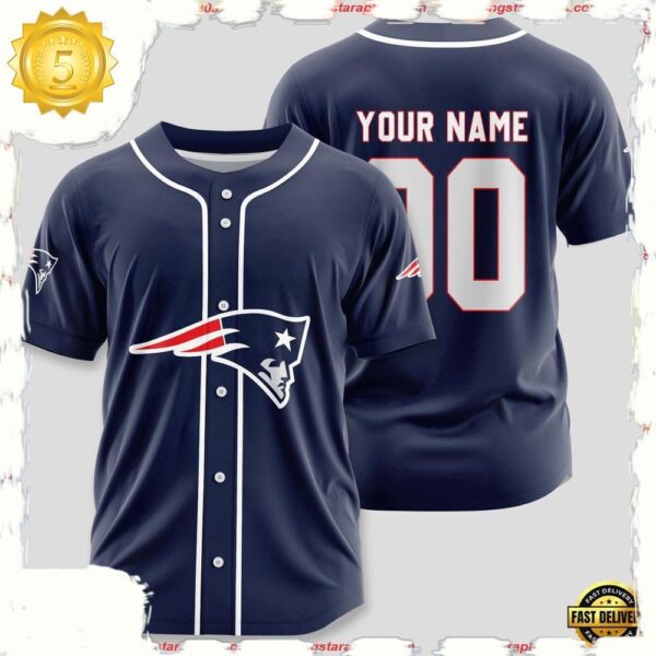 NFL Custom Name Number New England Patriots Sport Baseball Jersey Shirt - available at - rugbyfanstore.com