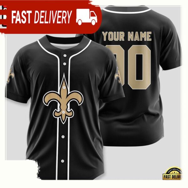 NFL Custom Name Number New Orleans Saints Sport Baseball Jersey Shirt - available at - rugbyfanstore.com