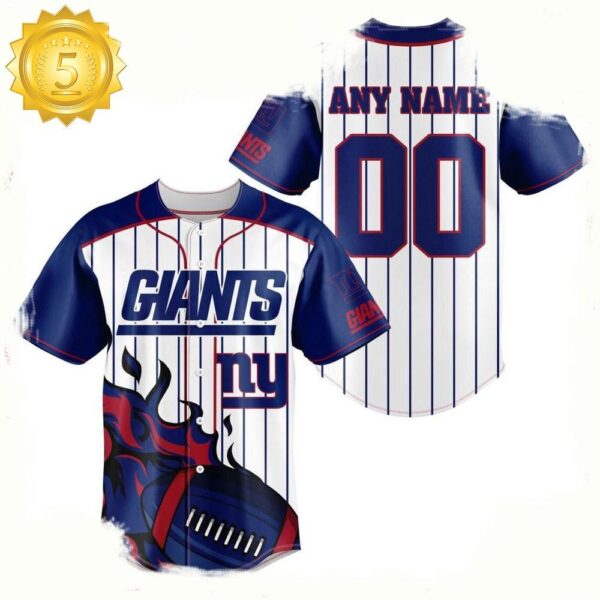 NFL Custom Name Number New York Giants Baseball Jersey Shirt - available at - rugbyfanstore.com