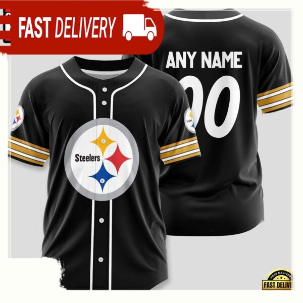 NFL Custom Name Number Pittsburgh Steelers Sport Baseball Jersey Shirt - available at - rugbyfanstore.com