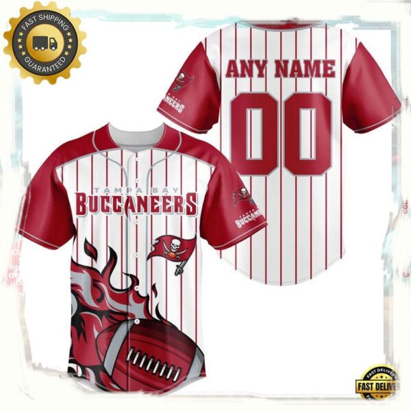 NFL Custom Name Number Tampa Bay Buccaneers Baseball Jersey Shirt - available at - rugbyfanstore.com