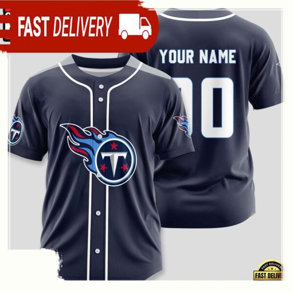 NFL Custom Name Number Tennessee Titans Team Baseball Jersey Shirt - available at - rugbyfanstore.com