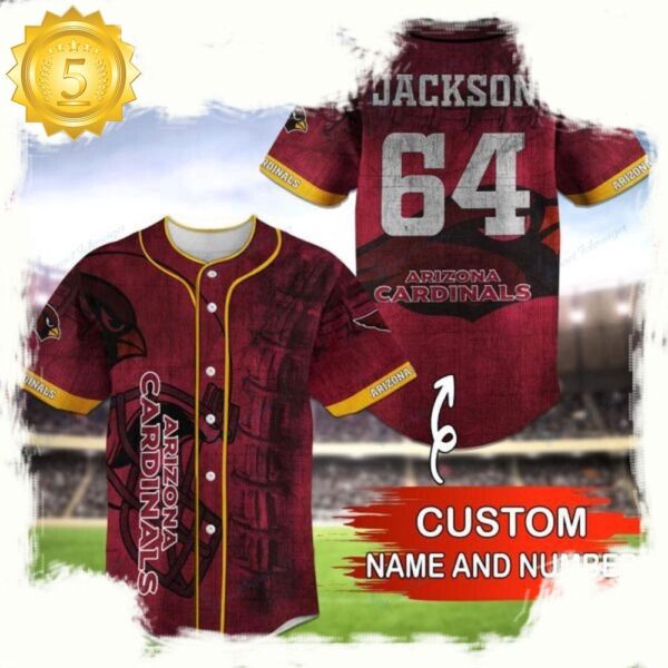 NFL Custom Name NumberArizona Cardinals Baseball Jersey Shirt - available at - rugbyfanstore.com