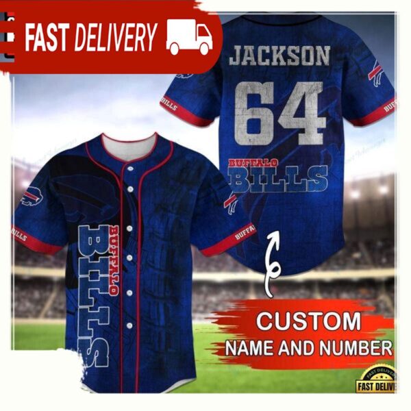 NFL Custom Name NumberBuffalo Bills Baseball Jersey Shirt - available at - rugbyfanstore.com