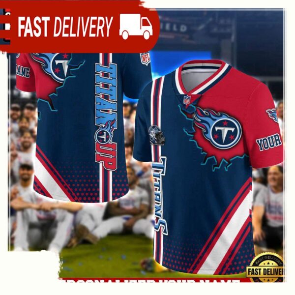 NFL Custom Name Tennessee Titans Team Logo Football Jersey - available at - rugbyfanstore.com