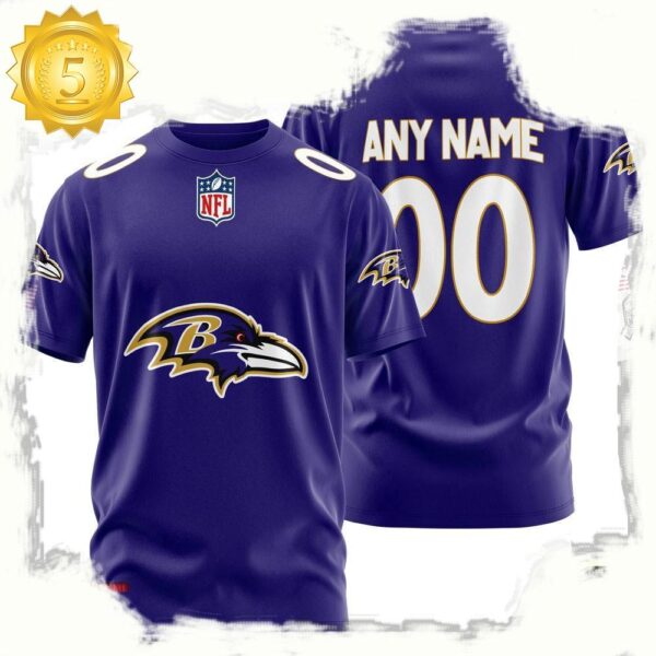 NFL Customized Baltimore Ravens Team Sport 3D T Shirt - available at - rugbyfanstore.com