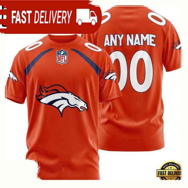 NFL Customized Denver Broncos Team Sport 3D T Shirt - available at - rugbyfanstore.com