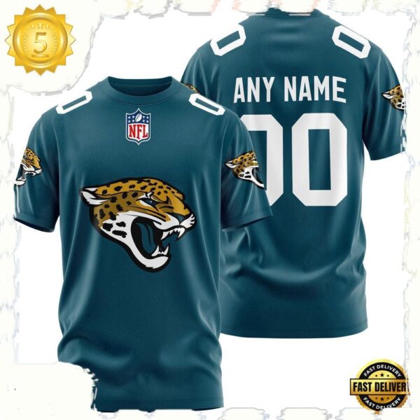 NFL Customized Jacksonville Jaguars Team Sport 3D T Shirt - available at - rugbyfanstore.com