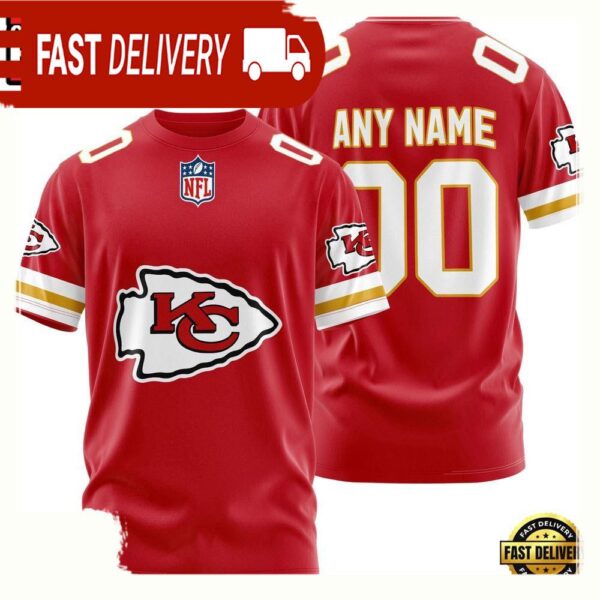 NFL Customized Kansas City Chiefs Team Sport 3D T Shirt - available at - rugbyfanstore.com