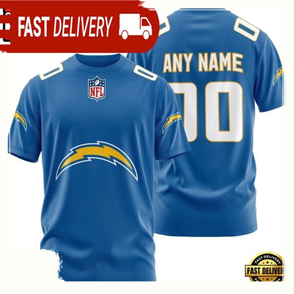 NFL Customized Los Angeles Chargers Team Sport 3D T Shirt - available at - rugbyfanstore.com