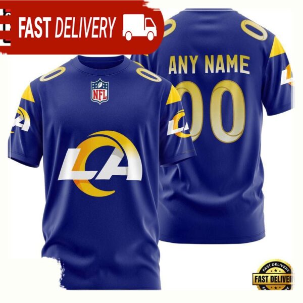 NFL Customized Los Angeles Rams Team Sport 3D T Shirt - available at - rugbyfanstore.com