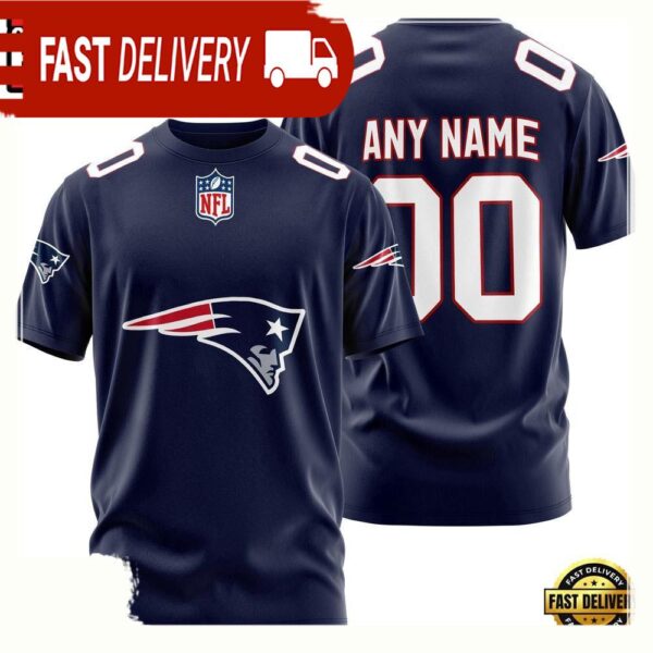 NFL Customized New England Patriots Team Sport 3D T Shirt - available at - rugbyfanstore.com