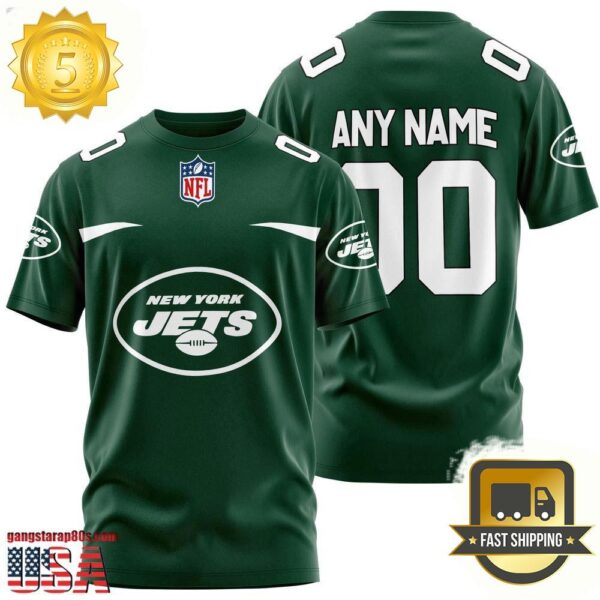 NFL Customized New York Jets Team Sport 3D T Shirt - available at - rugbyfanstore.com