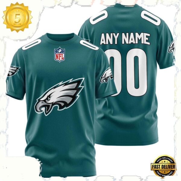 NFL Customized Philadelphia Eagles Team Sport 3D T Shirt - available at - rugbyfanstore.com