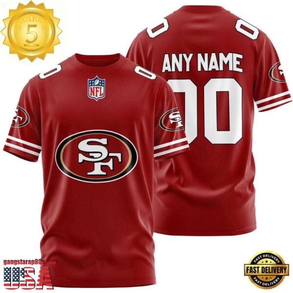 NFL Customized San Francisco 49ers Team Sport 3D T Shirt - available at - rugbyfanstore.com