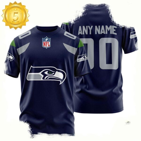 NFL Customized Seattle Seahawks Team Sport 3D T Shirt - available at - rugbyfanstore.com