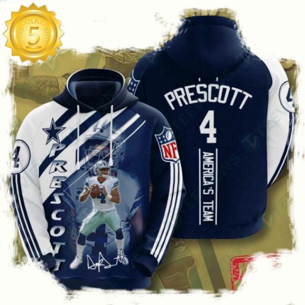 NFL Dallas Cowboys All Over Print Puff Print Unisex Hoodie - available at - rugbyfanstore.com