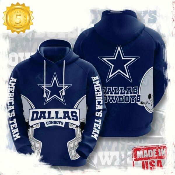 NFL Dallas Cowboys All Over Print Zip Up Unisex Hoodies - available at - rugbyfanstore.com