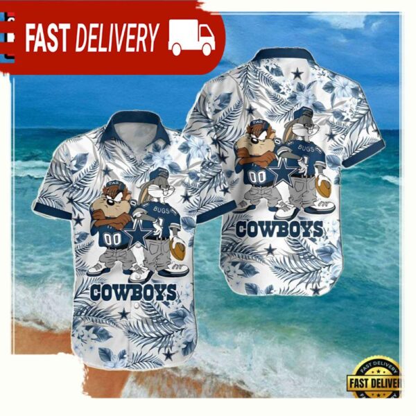 NFL Dallas Cowboys Cartoon Stars Summer Hawaiian Shirt - available at - rugbyfanstore.com