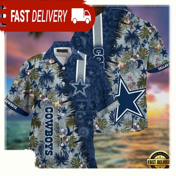 NFL Dallas Cowboys Football Aloha Hawaiian Shirt - available at - rugbyfanstore.com