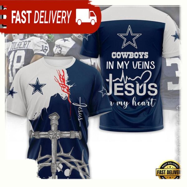 NFL Dallas Cowboys Jesus All Over Print T Shirt - available at - rugbyfanstore.com