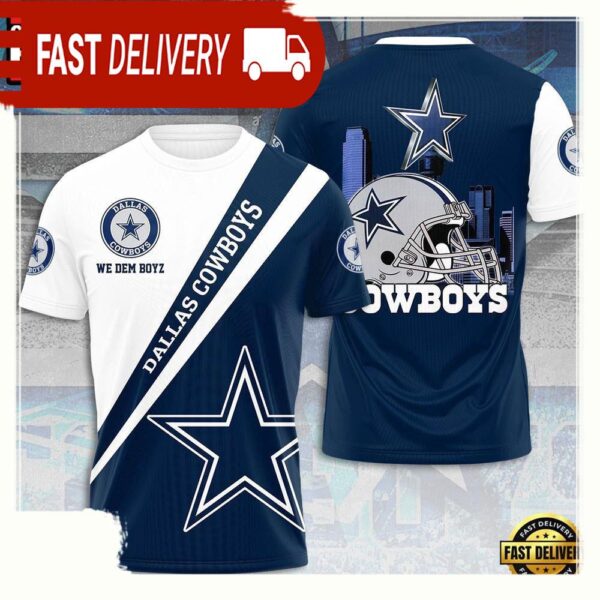 NFL Dallas Cowboys Logo All Over Print T Shirt - available at - rugbyfanstore.com