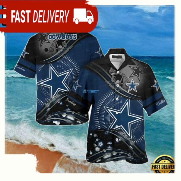 NFL Dallas Cowboys Stellar Wave Summer Hawaiian Shirt - available at - rugbyfanstore.com