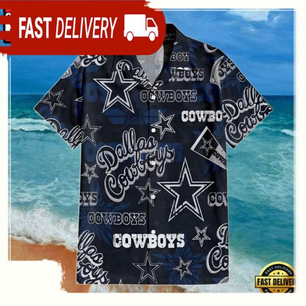 NFL Dallas Cowboys Summer Hawaiian Shirt Lone Star Breeze - available at - rugbyfanstore.com