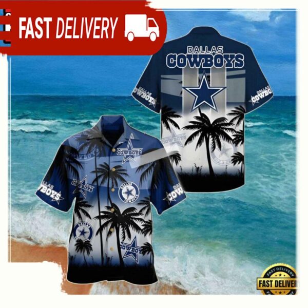 NFL Dallas Cowboys Summer Hawaiian Shirt Womens Coconut Tree - available at - rugbyfanstore.com