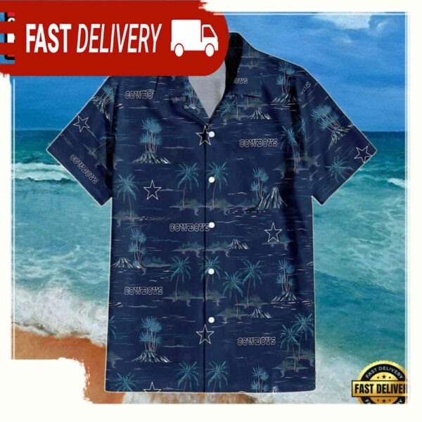 NFL Dallas Cowboys Summer Hawaiian Shirts Blue Summer Island - available at - rugbyfanstore.com