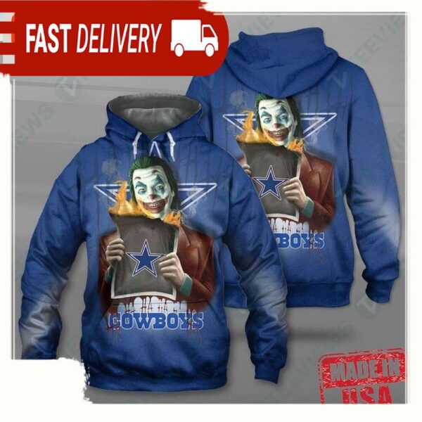 NFL Dallas Cowboys The Joker All Over Print Unisex Hoodies - available at - rugbyfanstore.com