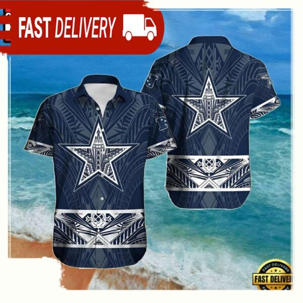 NFL Dallas Cowboys Tribal Star Summer Hawaiian Shirt - available at - rugbyfanstore.com