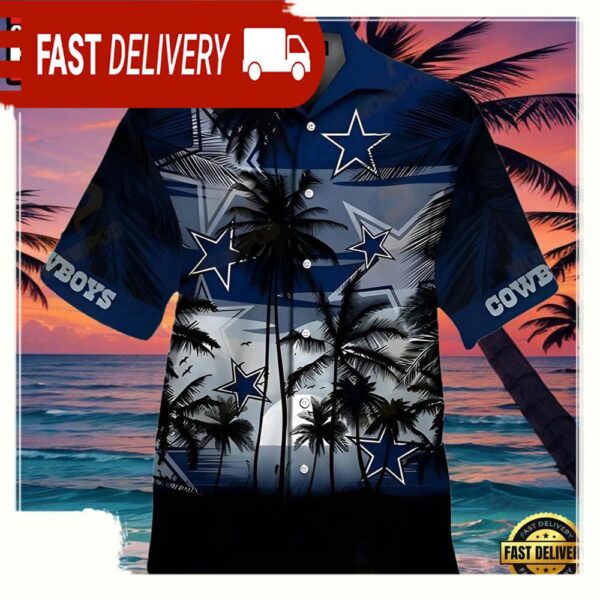 NFL Dallas Cowboys Tropical Coconut Hawaiian Shirt - available at - rugbyfanstore.com