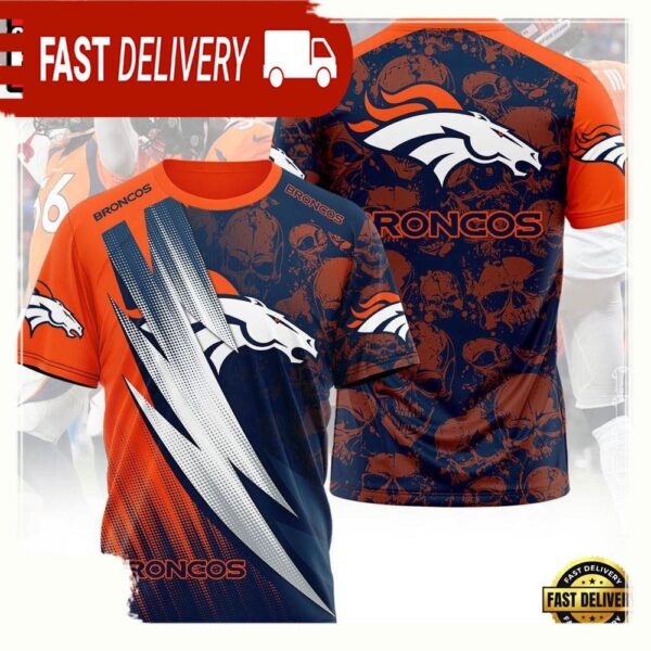 NFL Denver Broncos Logo All Over Print T Shirt - available at - rugbyfanstore.com