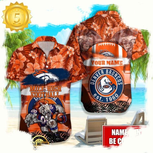 NFL Denver Broncos Mascot Football Hawaiian Shirt For Men Women - available at - rugbyfanstore.com