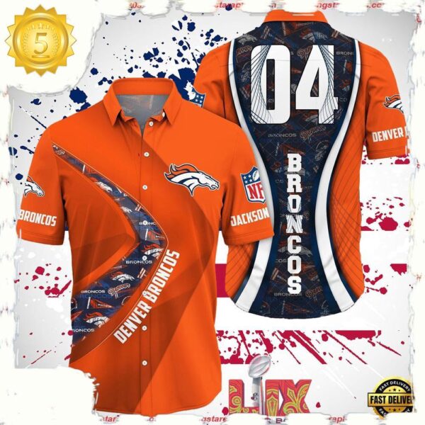 NFL Denver Broncos Super Bowl LIX 2025 Custom Aloha Hawaiian Shirt - available at - rugbyfanstore.com