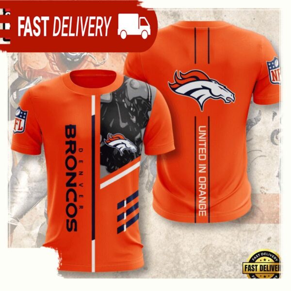 NFL Denver Broncos US Flag All Over Print T Shirt - available at - rugbyfanstore.com