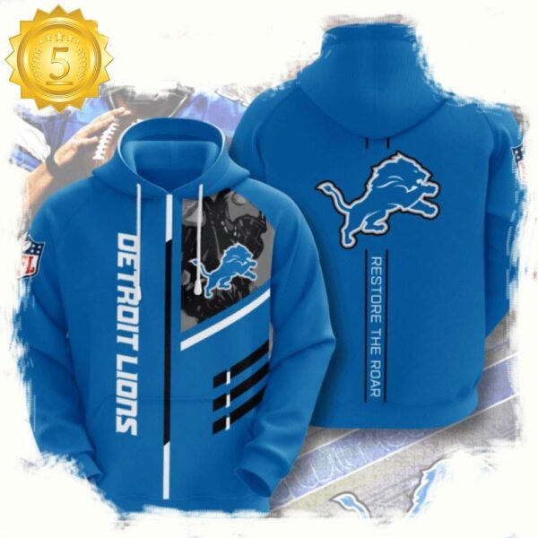 NFL Detroit Lions All Over Print Unisex Hoodie Shirt - available at - rugbyfanstore.com