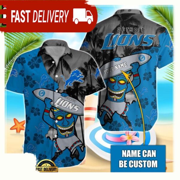 NFL Detroit Lions Retro Custom Hawaiian Shirts For Men Women - available at - rugbyfanstore.com