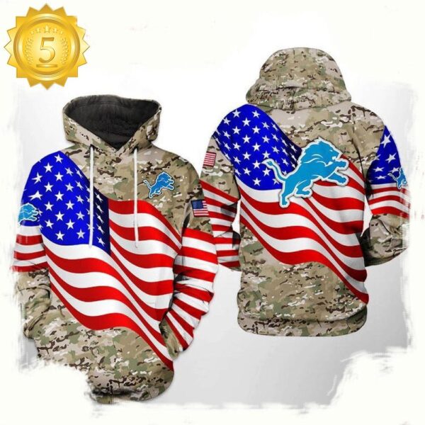 NFL Detroit Lions US Flag Camo Veteran Team 3D Printed Hoodie Shirt - available at - rugbyfanstore.com