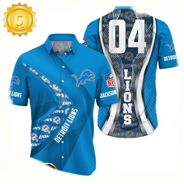 NFL Detroit LionsCustom Name Number New Design Hawaiian Shirt For Men Women - available at - rugbyfanstore.com