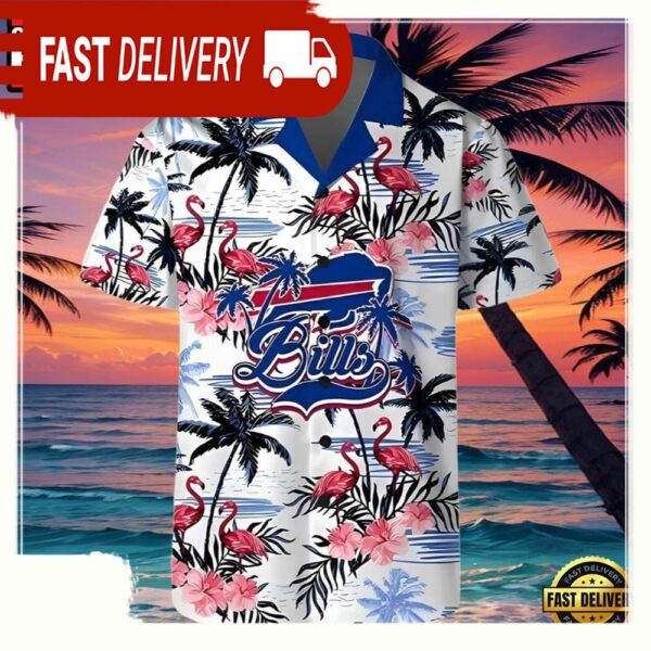 NFL Flamingo Hibiscus Buffalo Bills Hawaiian Shirt - available at - rugbyfanstore.com