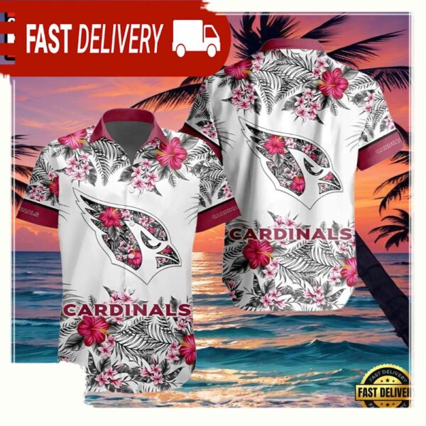 NFL Floral Hibiscus Arizona Cardinals Hawaiian Shirt - available at - rugbyfanstore.com