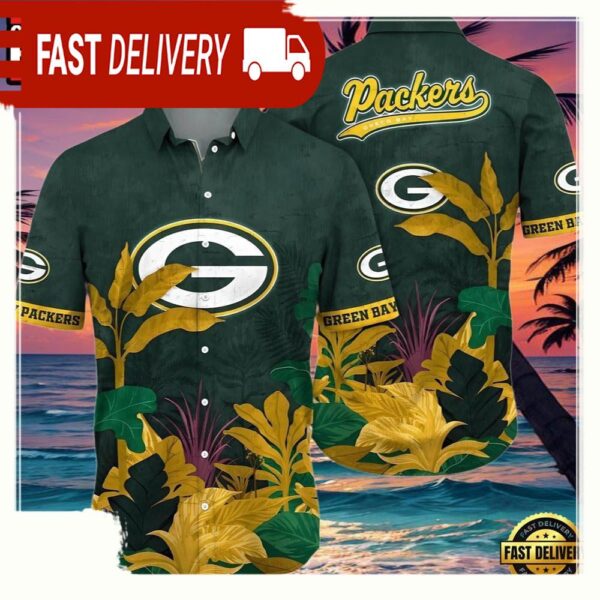 NFL Green Bay Packers Aloha Shirt Flower Hawaiian Style - available at - rugbyfanstore.com